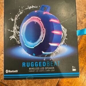 Brookstone Rugged Beat Wireless LED Speaker - Blue and Pink